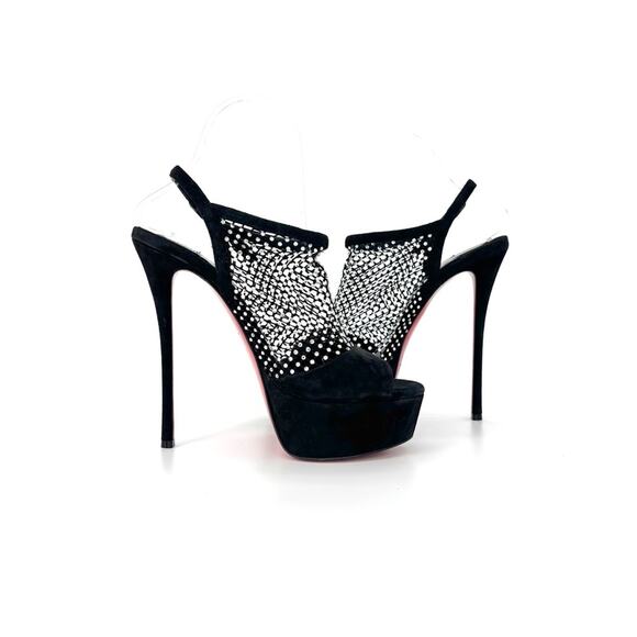 NEW Christian Louboutin Plougesta Alta Strass Embellished Platform Sandals 38.5 - Picture 3 of 8